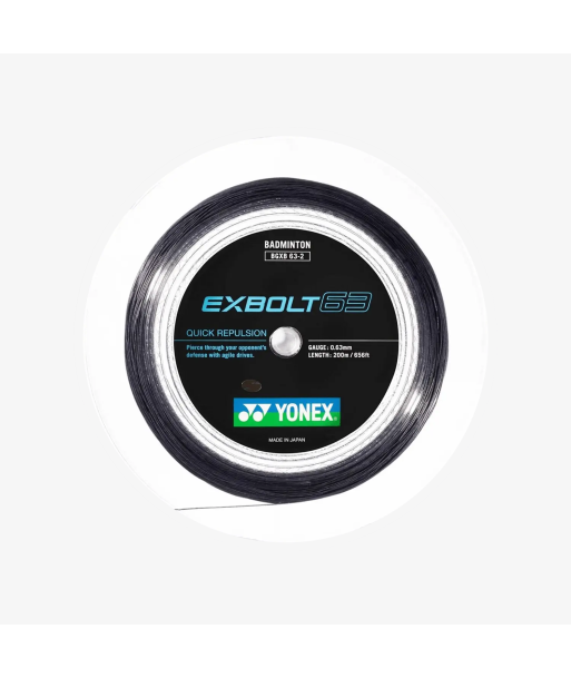 Yonex Exbolt 63 200m Badminton String (Black) de France