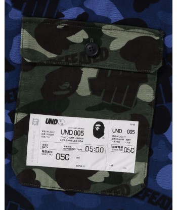 BAPE X UNDEFEATED COLOR CAMO FLANNEL JACKET - NAVY 50% de réduction en Octobre 2024