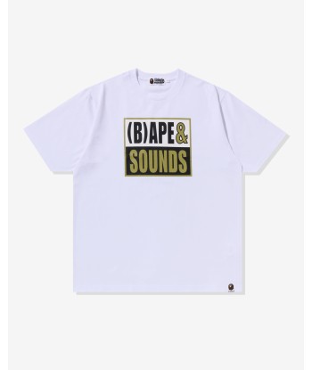 BAPE (B)APE SOUNDS LOGO TEE - WHITE hantent personnes