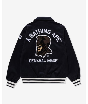 BAPE GENERAL CORDUROY VARSITY JACKET - NAVY votre restaurant rapide dans 