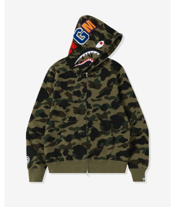 BAPE 1ST CAMO SHARK FULL ZIP HOODIE s'inspire de l'anatomie humaine