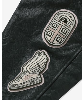 BAPE PATCH VARSITY JACKET - GREEN brillant des détails fins