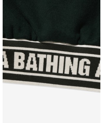 BAPE PATCH VARSITY JACKET - GREEN brillant des détails fins