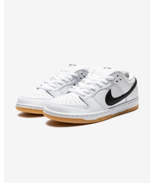 NIKE SB DUNK LOW PRO - WHITE/ BLACK/ GUM/ LIGHTBROWN brillant des détails fins