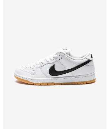 NIKE SB DUNK LOW PRO - WHITE/ BLACK/ GUM/ LIGHTBROWN brillant des détails fins