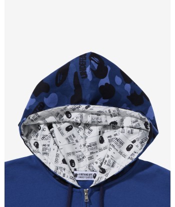 BAPE X UNDEFEATED COLOR CAMO RELAXED ZIP HOODIE du meilleur 