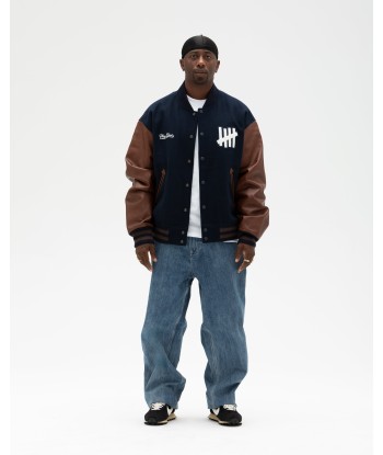 UNDEFEATED WOOL VARSITY JACKET - NAVY plus qu'un jeu 