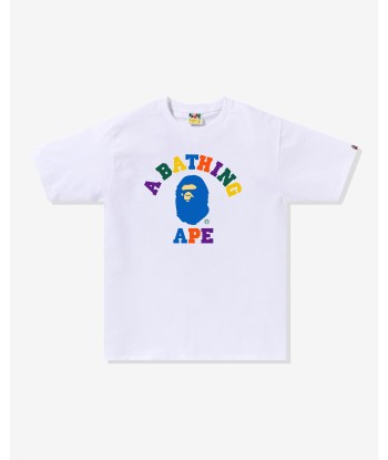 BAPE COLORS COLLEGE TEE - WHITE de la marque