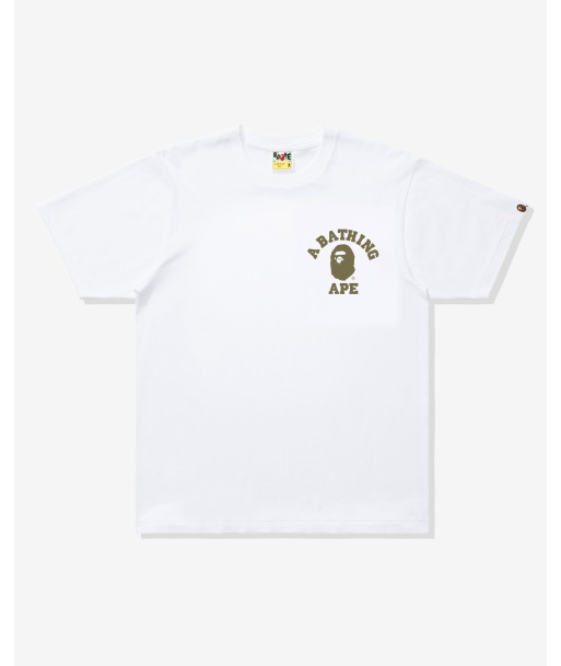 BAPE 1ST CAMO COLLEGE ATS TEE - WHITE d'Europe débarque