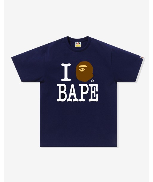 BAPE I LOVE BAPE TEE - NAVY Paris Déstockage Promo