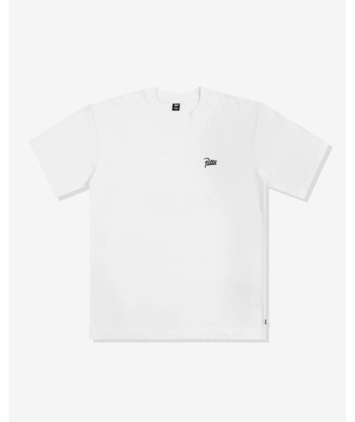 PATTA BASIC SCRIPT LOGO TEE - WHITE brillant des détails fins