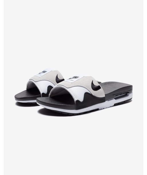 NIKE AIR MAX 1 SLIDE - WHITE/ BLACK/ LTNEUTRALGREY du meilleur 