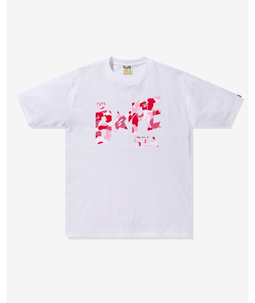 BAPE ABC CAMO BAPE STA LOGO TEE - WHITE basket pas cher