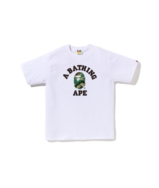 BAPE WOODLAND CAMO COLLEGE TEE - WHITE Toutes les collections ici