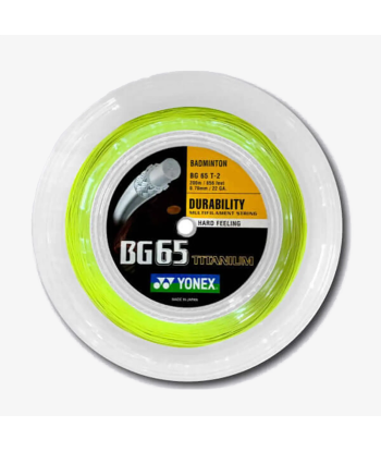 Yonex BG 65 Ti 200m Badminton String (Lemon Yellow) Le MVP de beaucoup