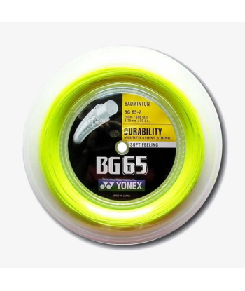 Yonex BG 65 200m Badminton String (Yellow) est présent 