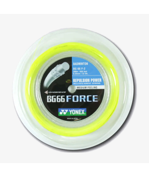 Yonex BG 66 Force 200m Badminton String (Yellow) soldes