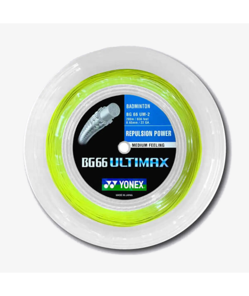 Yonex BG 66 Ultimax 200m Badminton String (Yellow) Faites des économies