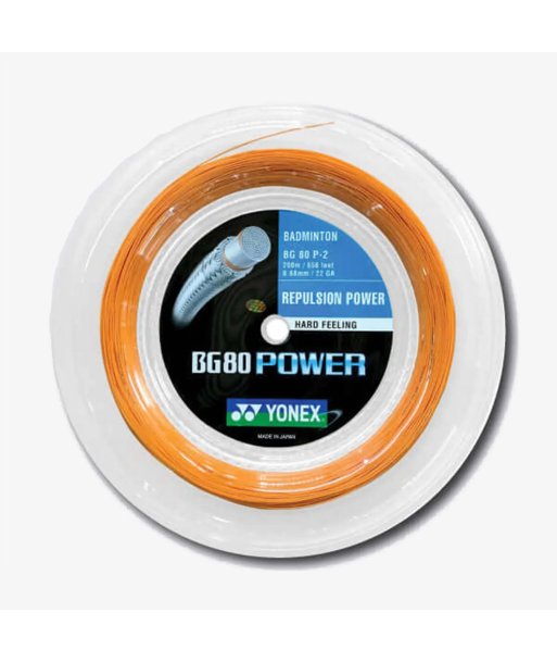 Yonex BG 80 Power 200m String (Bright Orange) Venez acheter