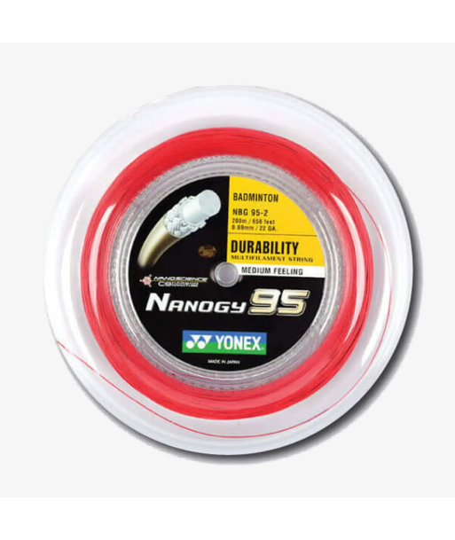 Yonex Nanogy 95 200m Badminton String (Red) 50% de réduction en Octobre 2024