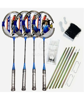 VICTOR 4-player Portable Outdoor Leisure Badminton Combo Set france