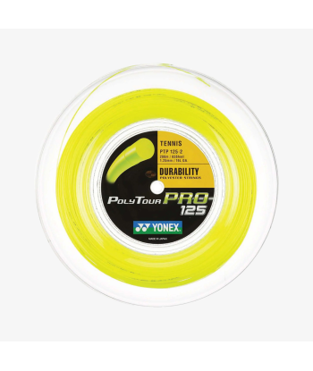 Yonex Polytour Pro 115 / 18 200m Tennis String Reel (Yellow) les ligaments