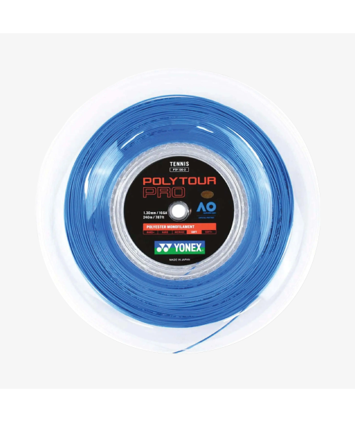 Yonex Polytour Pro 130 / 16 200m Tennis String Reel (Blue) france