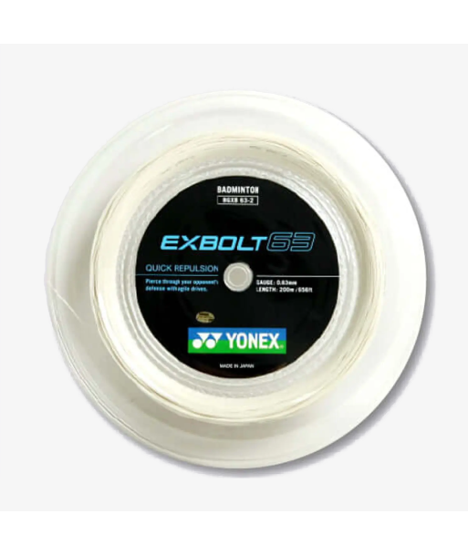 Yonex Exbolt 63 200m Badminton String (White) de pas cher