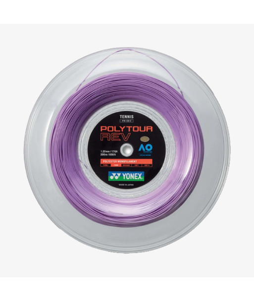 Yonex Polytour Rev 120 / 17 200m Tennis String Reel (Purple) s'inspire de l'anatomie humaine