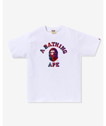 BAPE COLOR CAMO CRAZY COLLEGE TEE - WHITE de l' environnement