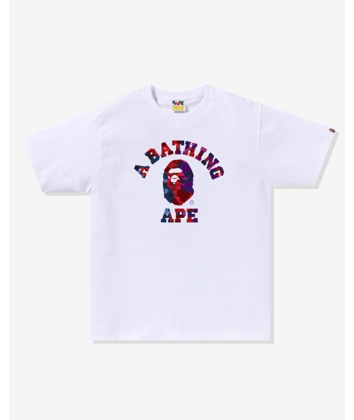 BAPE COLOR CAMO CRAZY COLLEGE TEE - WHITE de l' environnement