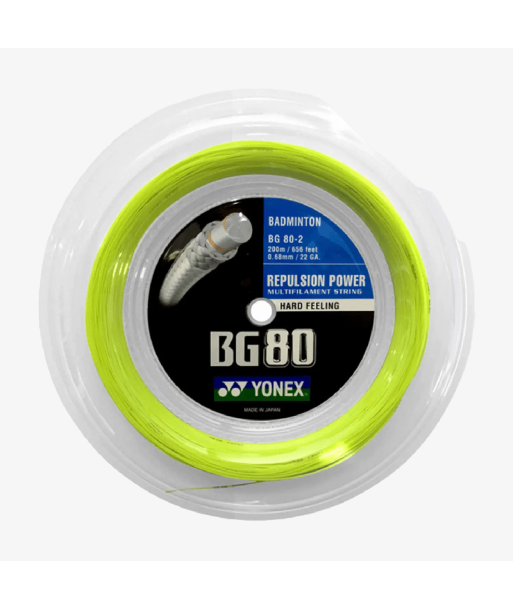 Yonex BG 80 200m Badminton String (Yellow) les ctes