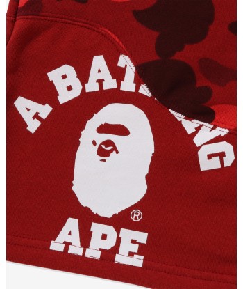 BAPE COLOR CAMO CUTTING SWEAT SHORTS - RED acheter en ligne