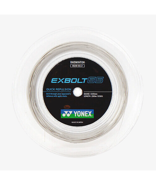 Yonex Exbolt 65 200m Badminton String (White) Pour