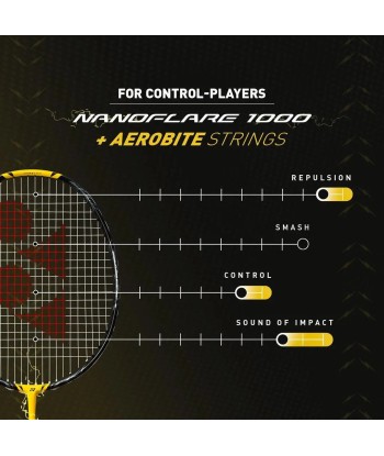 Yonex Nanoflare 1000 Tour (Lightning Yellow) Pre-Strung à prix réduit toute l'année