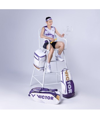 Victor Tai Tzu Ying Collection Badminton Tennis Racket Long Backpack BR3825TTY-AJ (White) votre