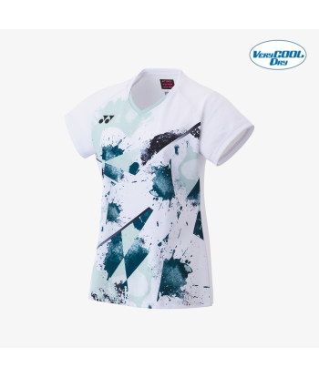 Yonex Women's Crew Neck Tournament Shirt 20771W (White) en stock