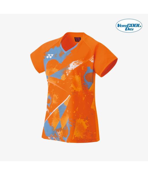 Yonex Women's Crew Neck Tournament Shirt 20771BOR (Bright Orange) rembourrage situé sous