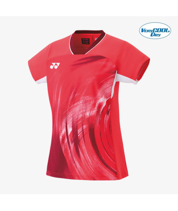 Yonex Women's Crew Neck Tournament Shirt 20769PR (Pearl Red) Livraison rapide