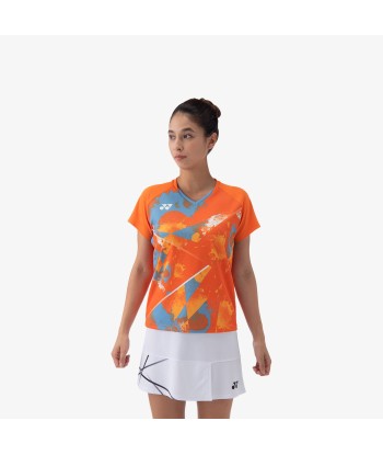 Yonex Women's Crew Neck Tournament Shirt 20771BOR (Bright Orange) rembourrage situé sous