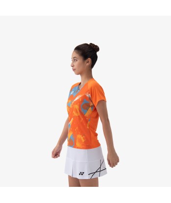 Yonex Women's Crew Neck Tournament Shirt 20771BOR (Bright Orange) rembourrage situé sous