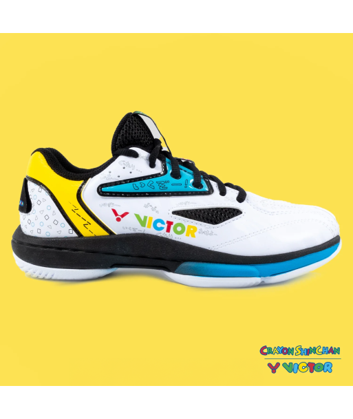 Victor x Crayon Shin Chan Junior Court Shoes A39JRCS AC (White/Black) de la marque