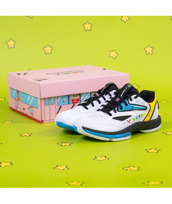 Victor x Crayon Shin Chan Junior Court Shoes A39JRCS AC (White/Black) de la marque