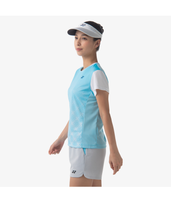 Yonex Women's Crew Neck Tournament Shirts 20738 (Aqua Blue) de la marque