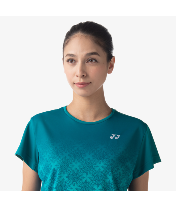 Yonex Women's Crew Neck Tournament Shirts 20738 (Teal Blue) 50-70% off 