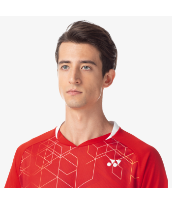 Yonex Men's Crew Neck Shirt 10602 (Sunset Red) livraison et retour toujours gratuits