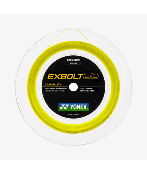 Yonex Exbolt 68 200m Badminton String (Yellow) livraison et retour toujours gratuits