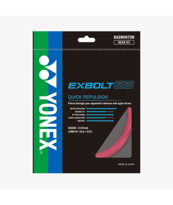 Yonex Exbolt 63 200m Badminton String (Light Pink) pas cher chine