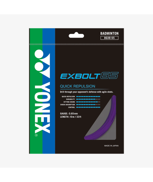 Yonex Exbolt 65 200m Badminton String (Purple) de la marque