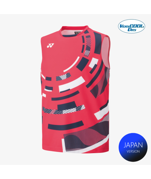 Yonex Men's Sleeveless Game Shirts 10579 (Geranium Pink) Découvrez la collection